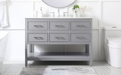 48 inch Single bathroom vanity in gray