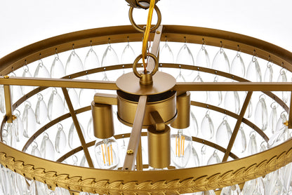 Nordic 5 lights brass pendant