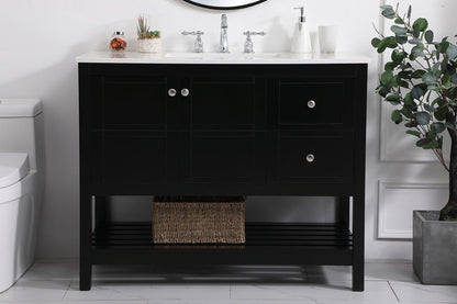 42 inch Single Bathroom Vanity in Black
