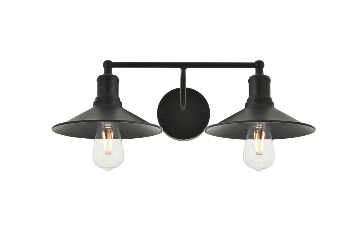 Etude 2 light black Wall Sconce