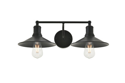 Etude 2 light black Wall Sconce