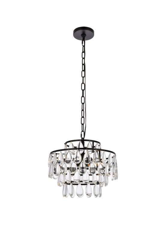 Mila 14 inch pendant in black