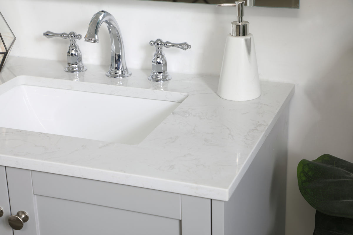 30 inch Single Bathroom Vanity in Grey