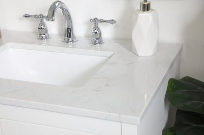 30 inch Single Bathroom Vanity in White