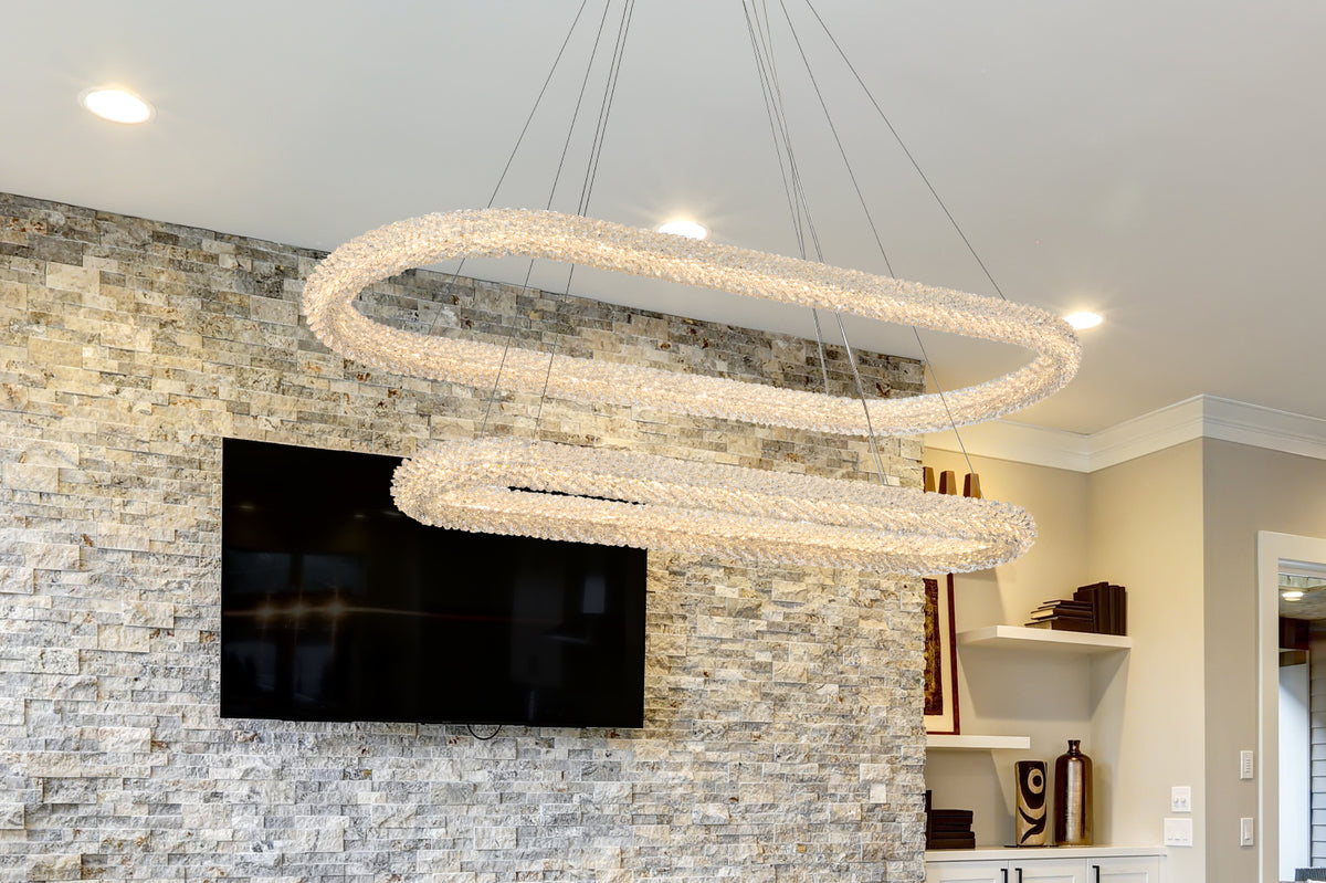 Bowen 51 inch Adjustable LED Chandelier in Chrome