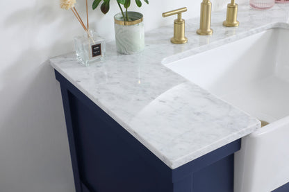 36 inch Single bathroom vanity in blue