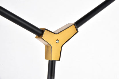 Cavoli 5 light in Light Antique Brass and Flat Black Pendant