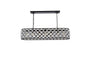 Madison 7 light Matte Black Chandelier Clear Royal Cut Crystal