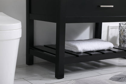 36 inch Single bathroom vanity in black