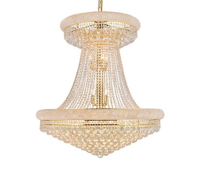 Primo 28 light Gold Chandelier Clear Royal Cut Crystal