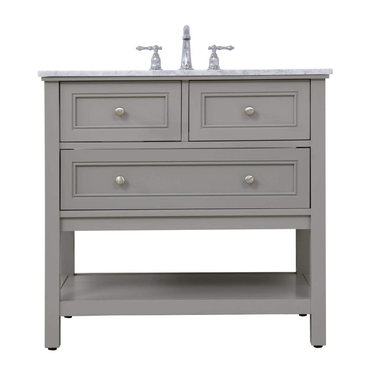 36 in. Single bathroom vanity set in Grey