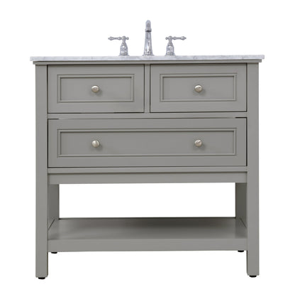 36 in. Single bathroom vanity set in Grey
