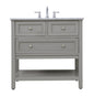 36 in. Single bathroom vanity set in Grey