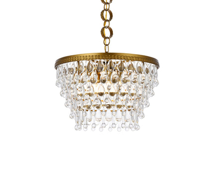 Nordic 5 lights brass pendant