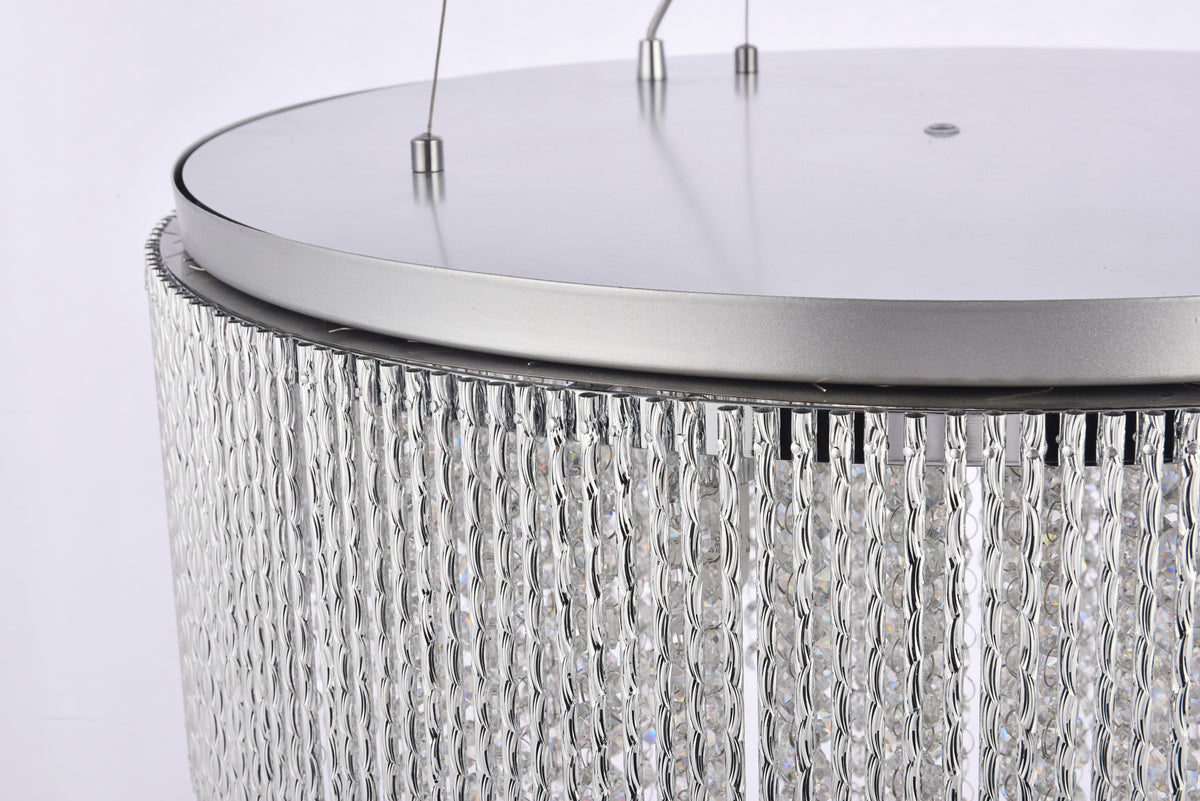 Influx 14 light Chrome Pendant Clear Royal Cut Crystal