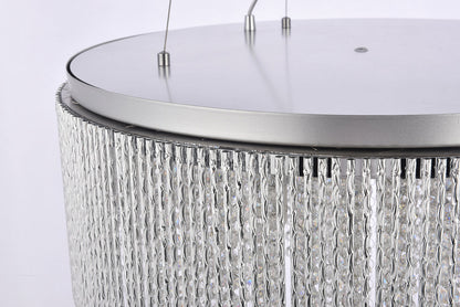 Influx 14 light Chrome Pendant Clear Royal Cut Crystal