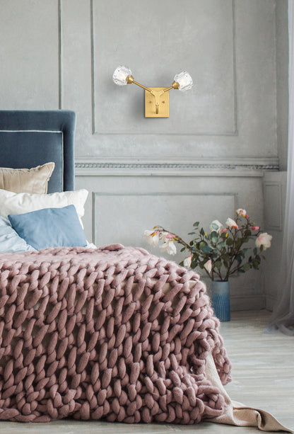 Zayne 2 Light Wall Sconce in Gold