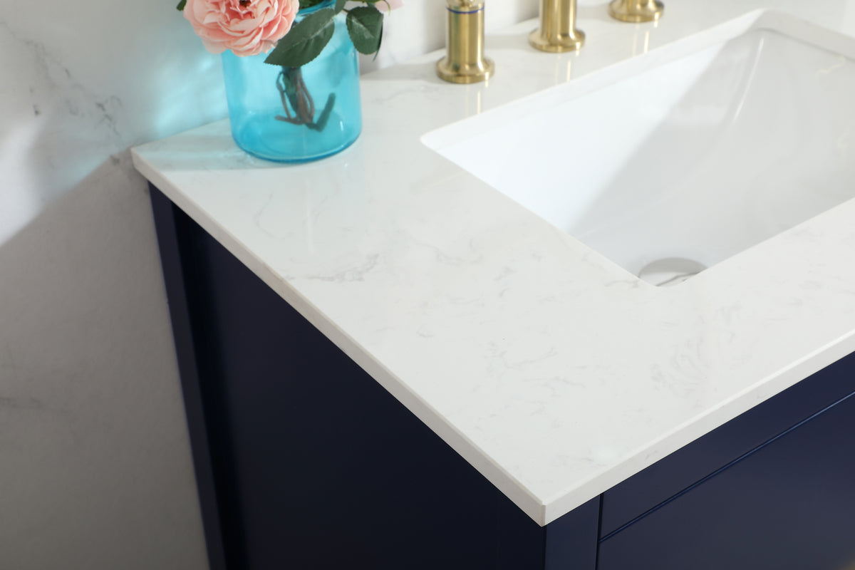 30 inch Single bathroom vanity in blue