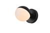 Majesty 1 light Black and frosted white Bath Sconce
