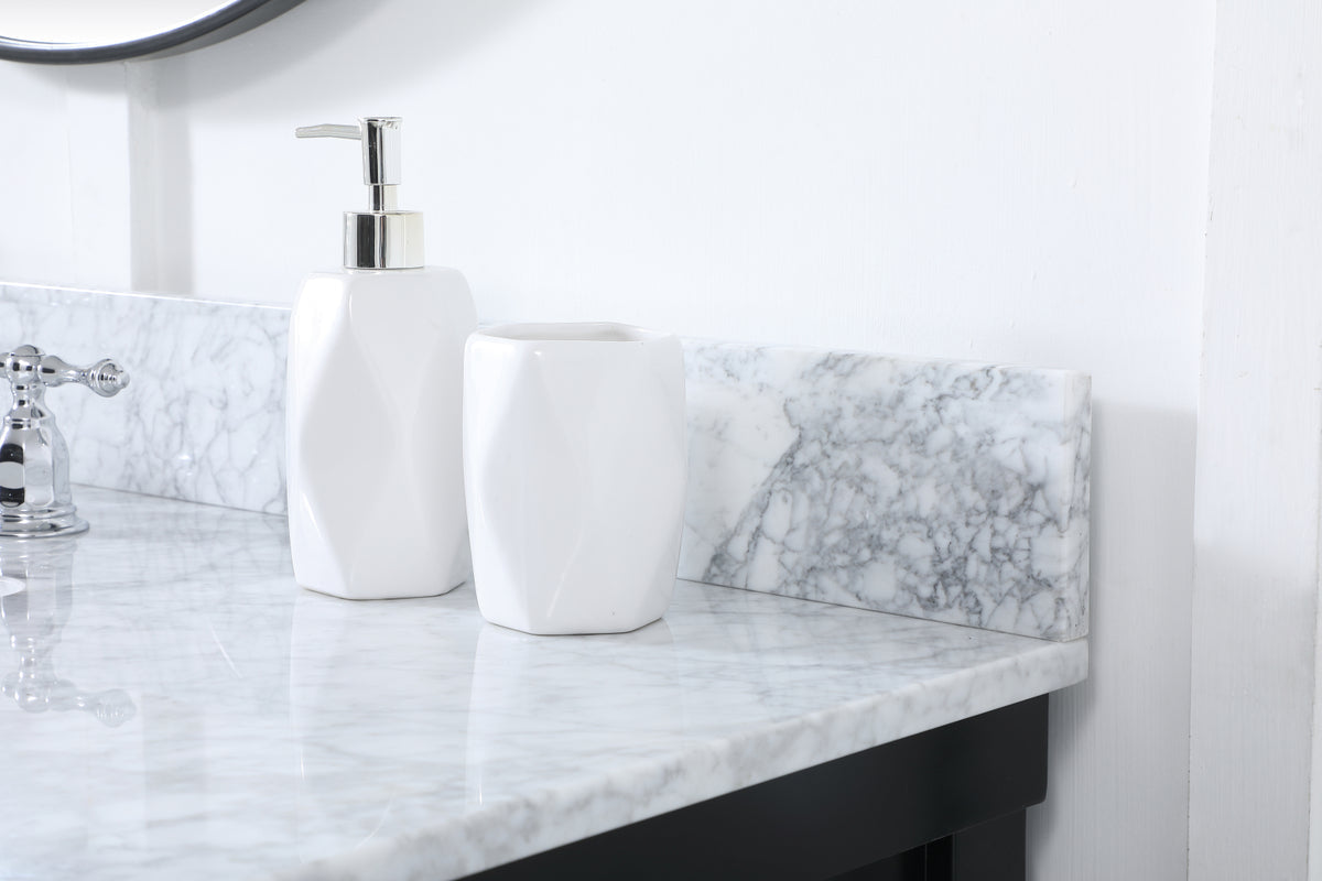 48 inch Single bathroom vanity in black with backsplash