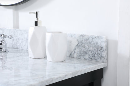 48 inch Single bathroom vanity in black with backsplash