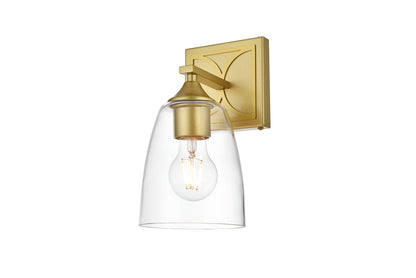 Harris 1 light Brass and Clear Bath Sconce