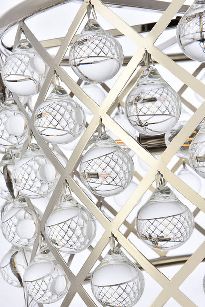 Madison 6 light polished nickel Pendant Clear Royal Cut Crystal