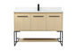 48 inch Single bathroom vanity in maple with backsplash