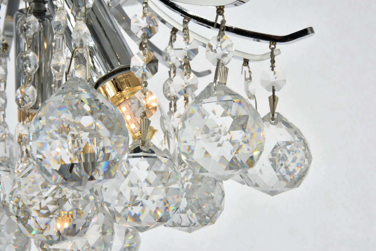 Toureg 3 light Chrome Pendant Clear Royal Cut Crystal