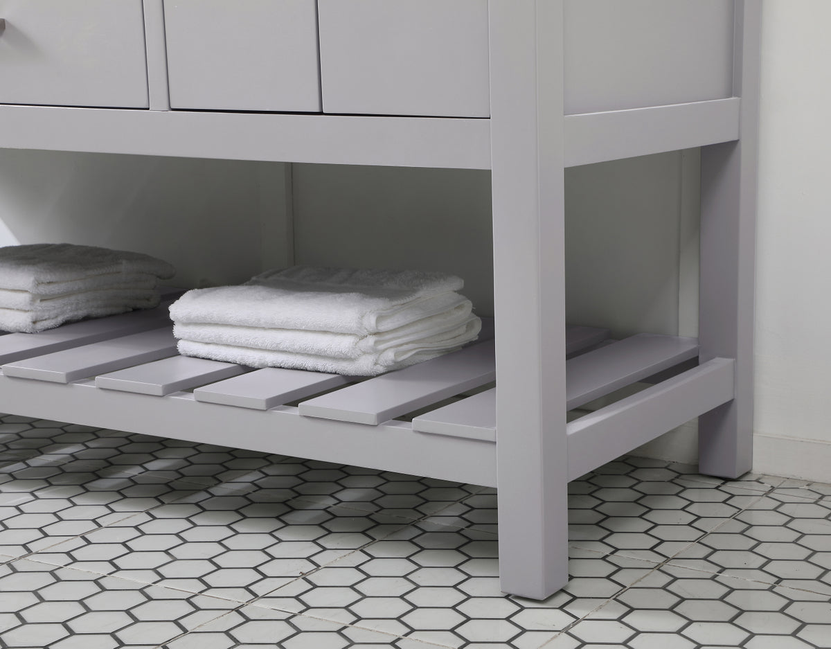 60 inch Single bathroom vanity in grey