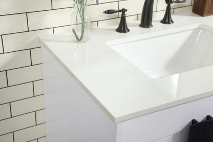 32 inch Single bathroom vanity in white