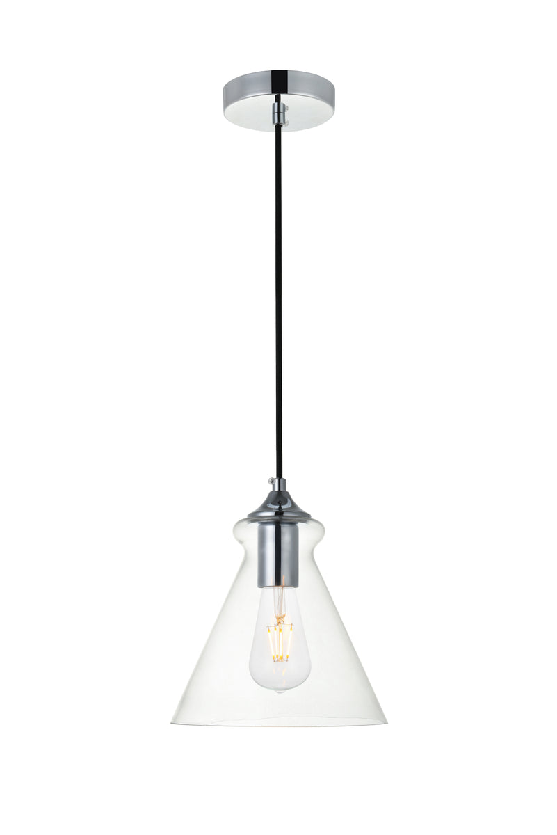 Destry 1 Light Chrome Pendant With Clear Glass