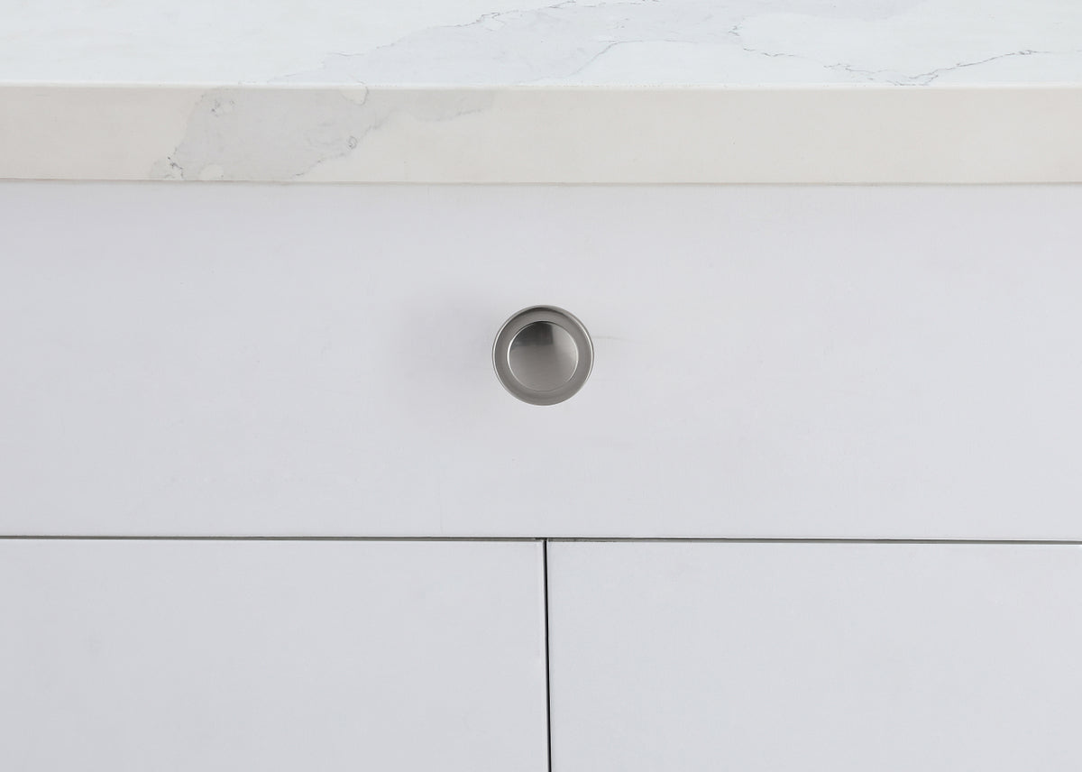 Logyn 1.3" Diameter Brushed Nickel Mushroom Knob Multipack (Set of 10)