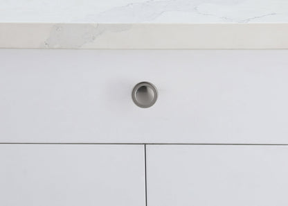 Logyn 1.3" Diameter Brushed Nickel Mushroom Knob Multipack (Set of 10)