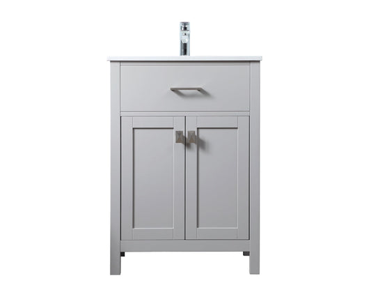 24 Inch SIngle Bathroom Vanity In Grey