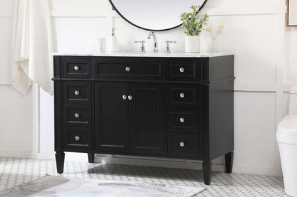 48 inch Single bathroom vanity in Black