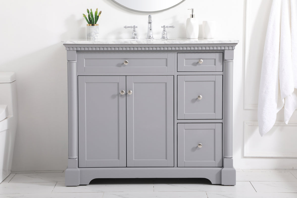 42 inch Single bathroom vanity in  Grey