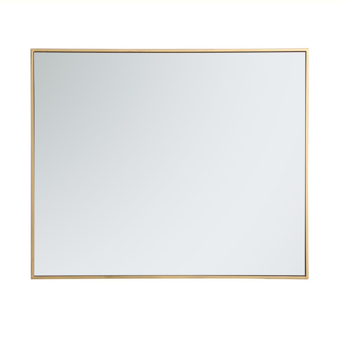 Metal frame rectangle mirror 30 inch in Brass