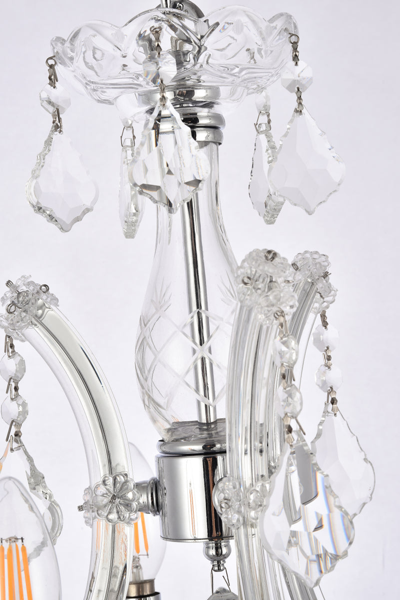 Maria Theresa 4 light Chrome Pendant Clear Royal Cut Crystal