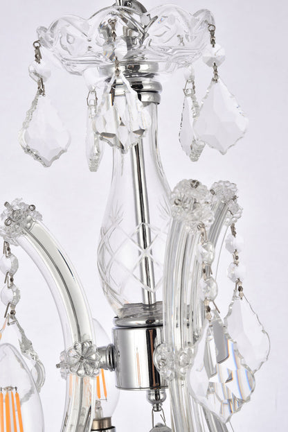 Maria Theresa 4 light Chrome Pendant Clear Royal Cut Crystal