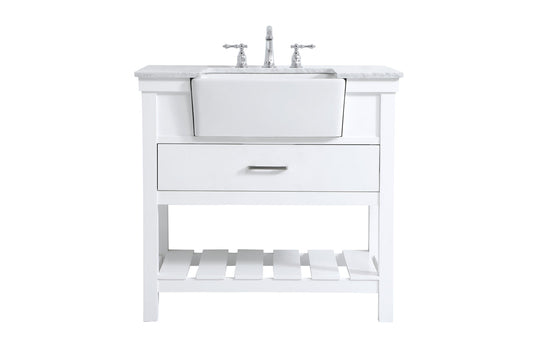 36 inch Single bathroom vanity in white