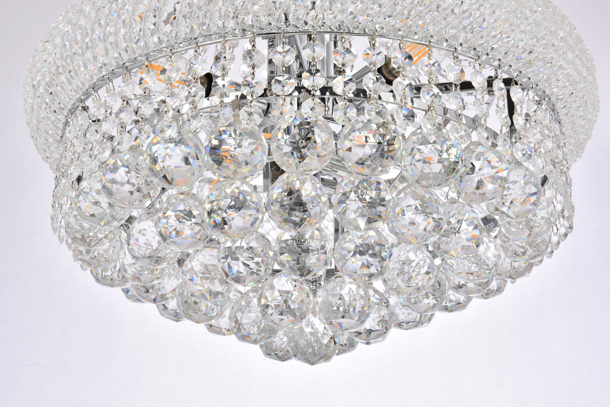 Primo 8 light Chrome Pendant Clear Royal Cut Crystal