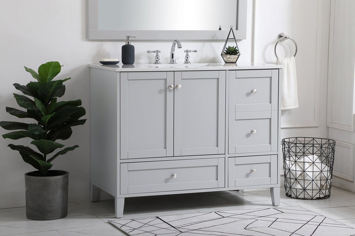 42 inch Single Bathroom Vanity in Grey