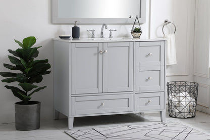 42 inch Single Bathroom Vanity in Grey