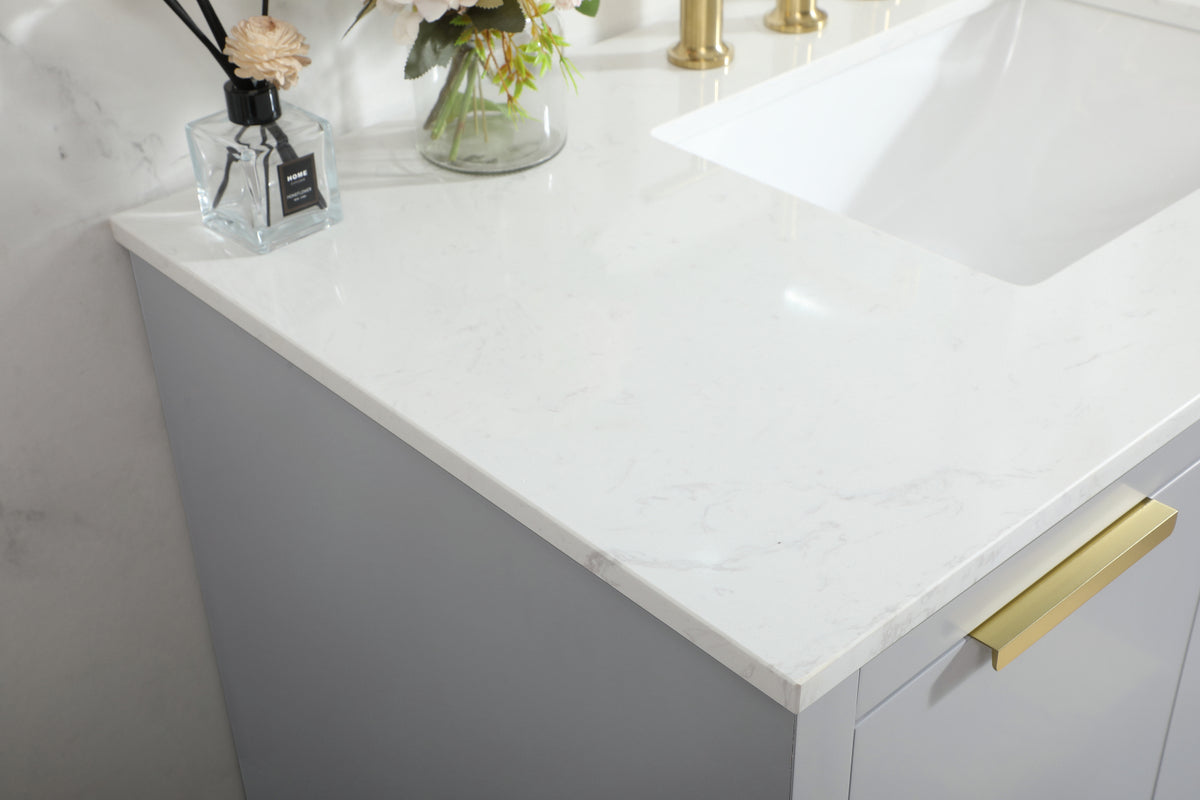 42 inch Single bathroom vanity in grey