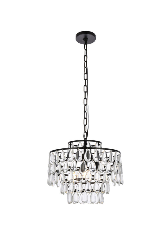 Mila 16 inch pendant in black