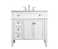 36 inch Single bathroom vanity in White