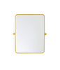 Soft corner pivot mirror 24x32 inch in gold