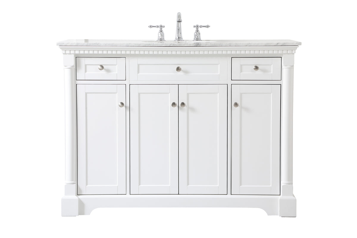 48 inch Single bathroom vanity in  White