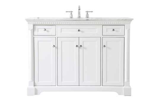 48 inch Single bathroom vanity in  White